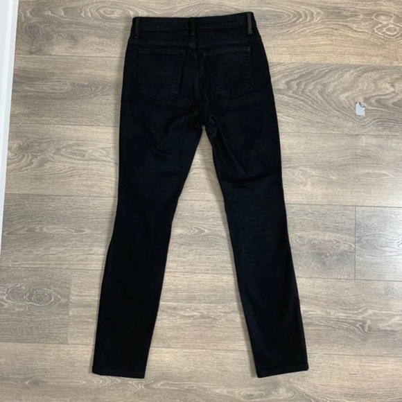 Alexander Wang Whip Stay Black Straight Skinny Jeans  Distressed Midrise Size 25 - Picture 10 of 12